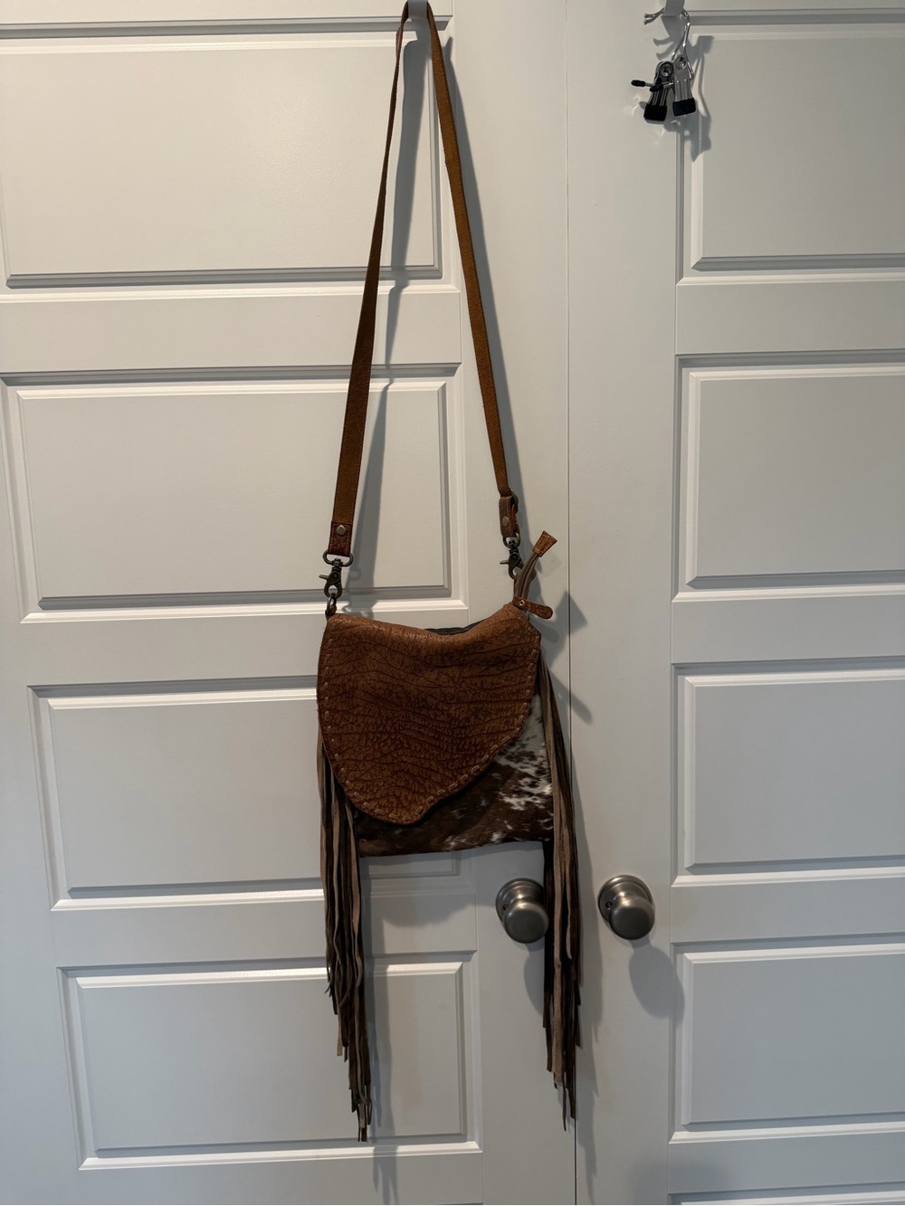 Myra Bag Chippy Concealed Carry Cross Body Leather Fringe CowHide Western